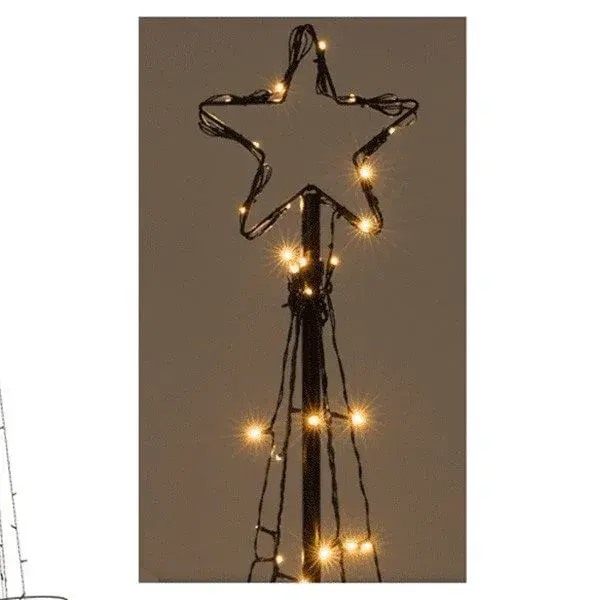 Artificial de Lujo Árbol decorativo con estrella 70 LED 120 cm