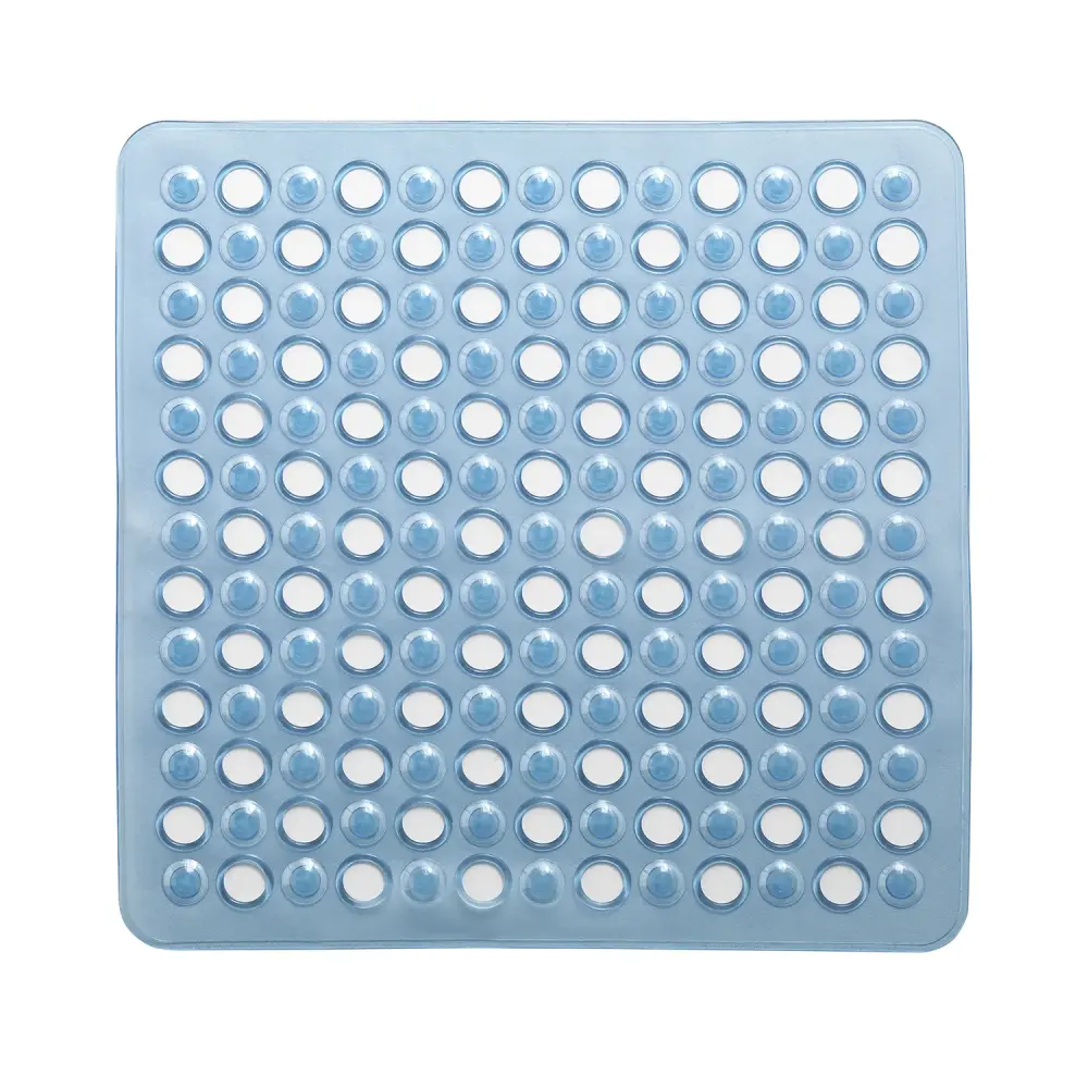 Tappeto antiscivolo doccia 50x50 modello Maim di Gedy - Trasparente azzurro