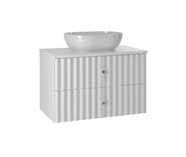 Estante de Ducha Mueble lavabo individual 80cm Izae Blanco