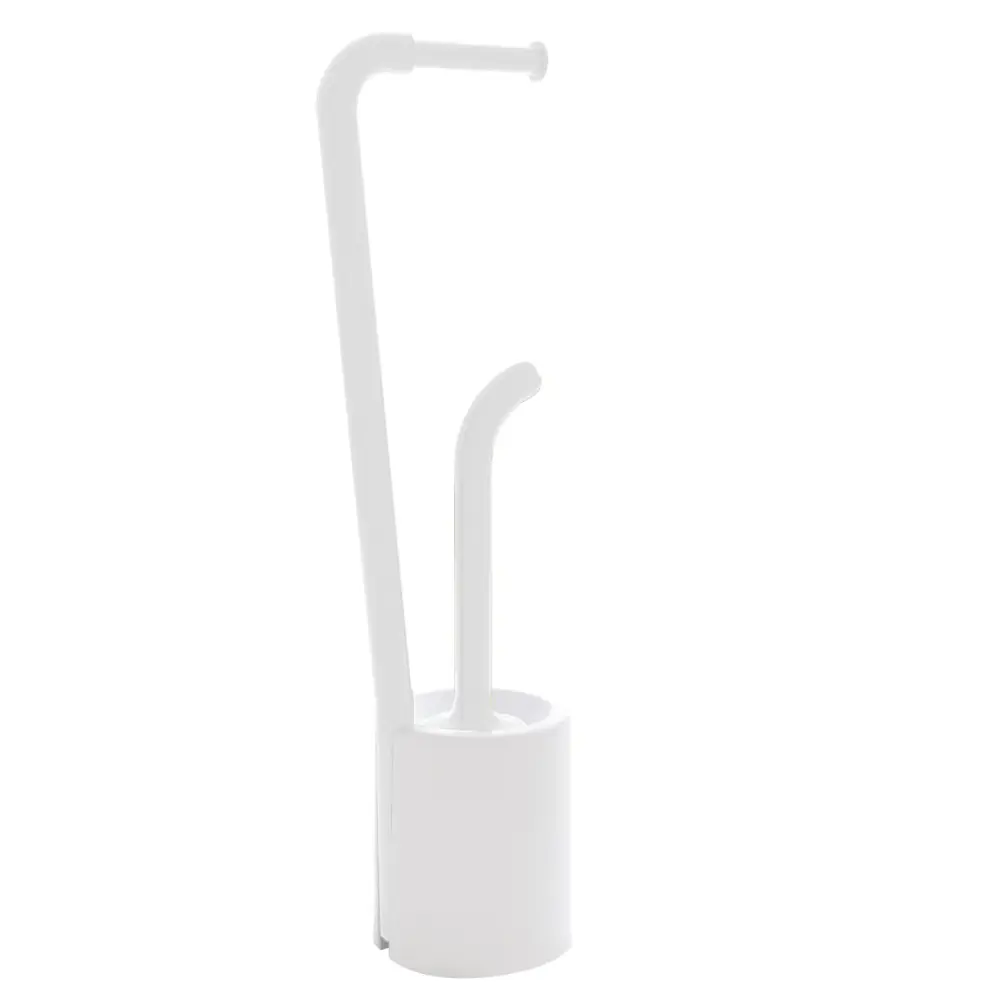 Piantana portarollo y escobilla WC de Gedy serie Wendy - Blanco