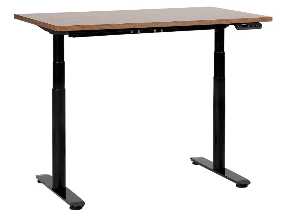 Adjustable Desk Electric Dark Wood DESTINAS