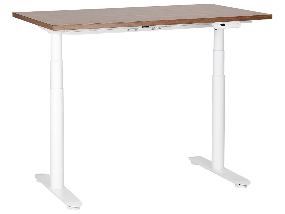 Adjustable Desk Electric Dark Wood DESTINAS