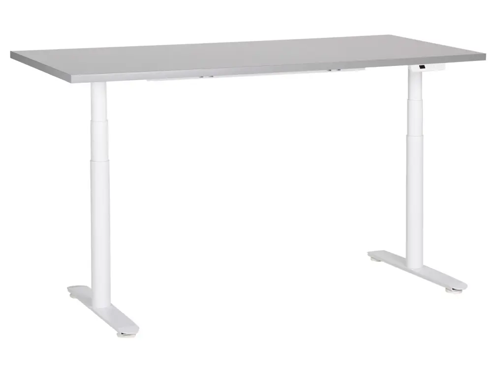 Adjustable Desk Electric Light Grey DESTINAS