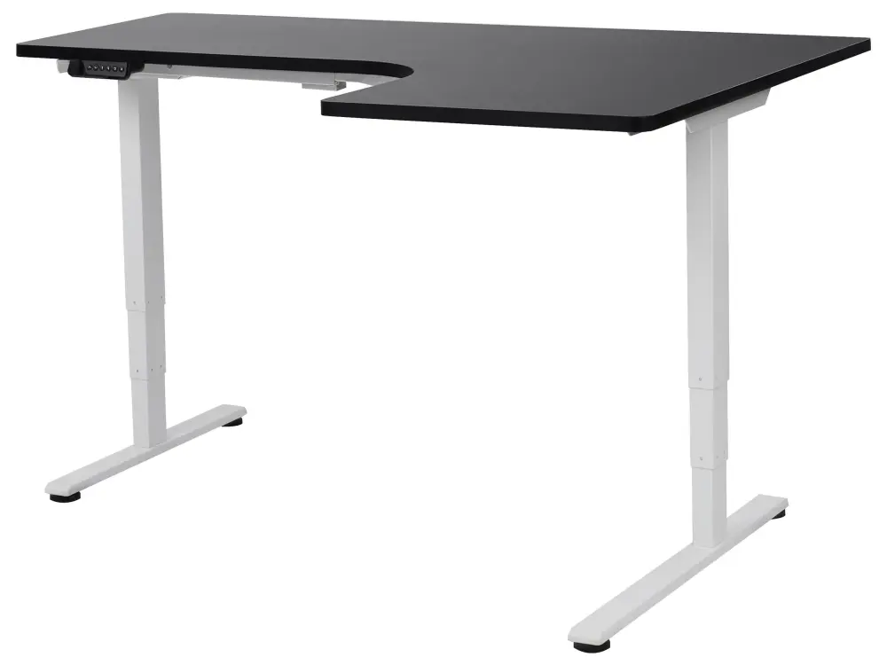 Adjustable Desk Electric Right Hand Black DESTINES