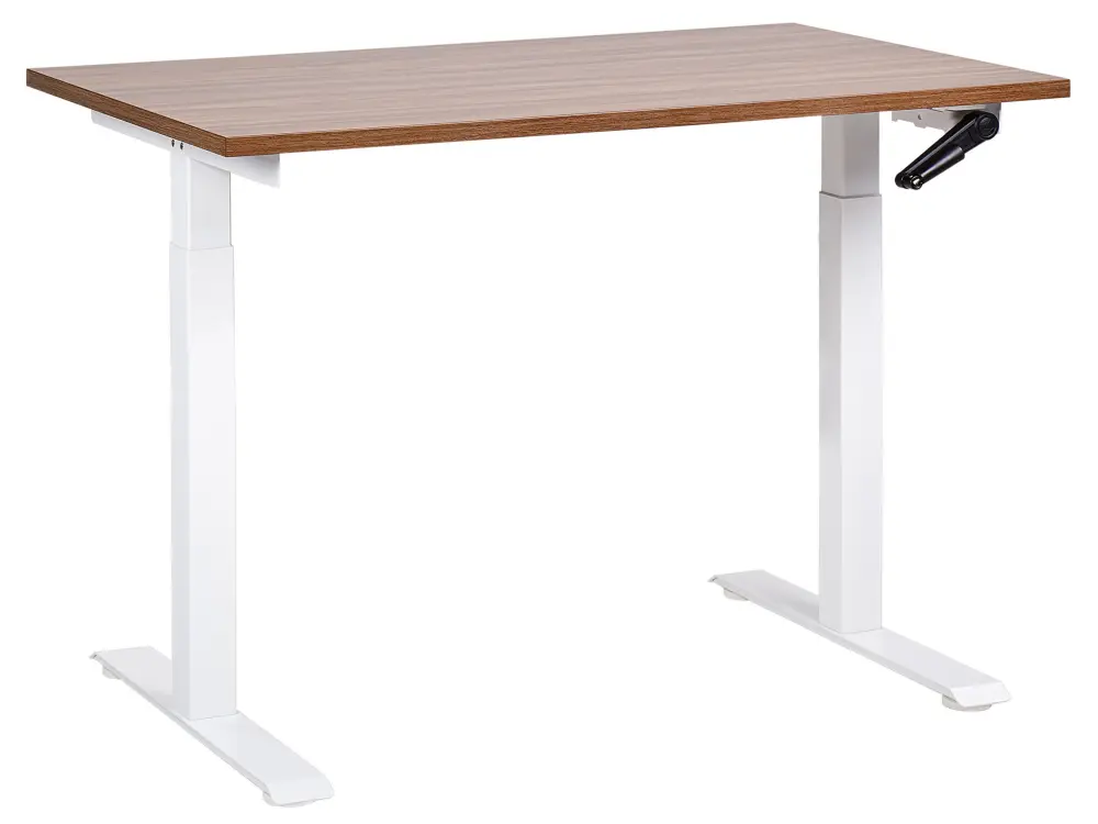 Adjustable Desk Manual Dark Wood DESTINES