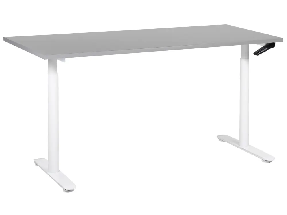Adjustable Desk Manual Light Grey DESTINAS