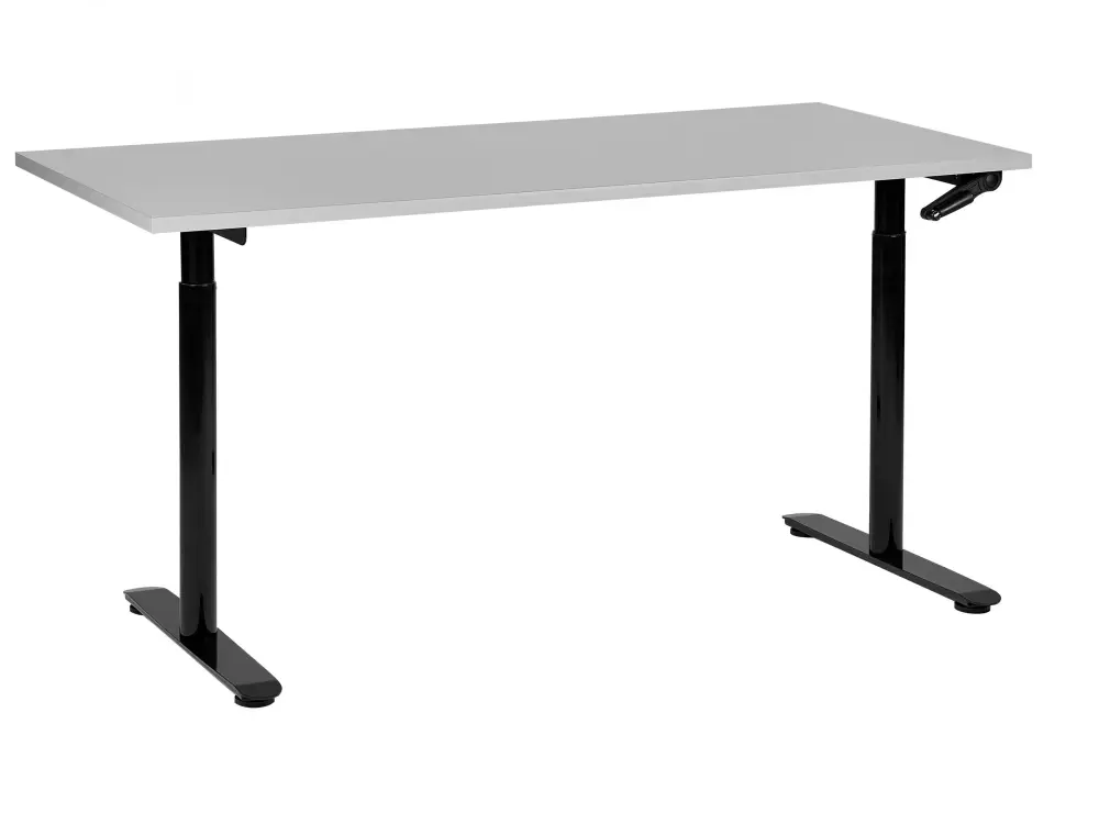 Adjustable Desk Manual Light Grey DESTINAS