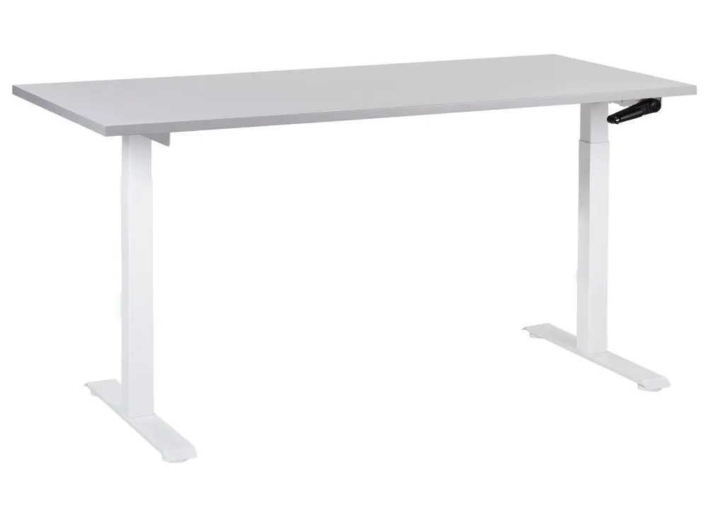 Adjustable Desk Manual Light Grey DESTINES