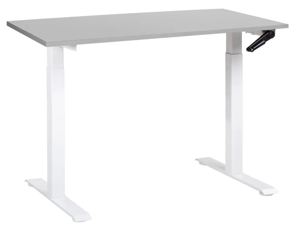 Adjustable Desk Manual Light Grey DESTINES