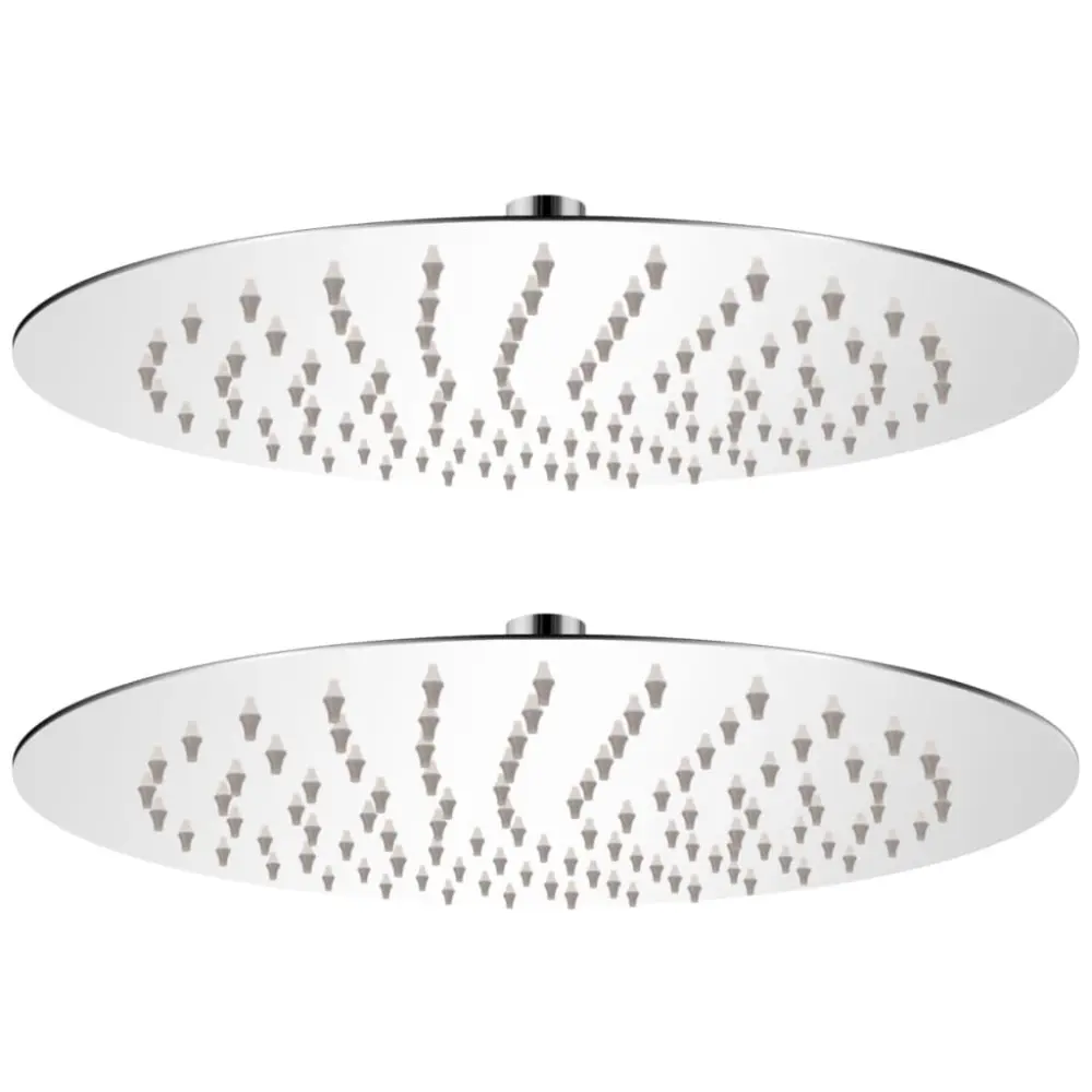 Cabezal de ducha efecto lluvia 2 pzs acero inoxidable ø 25 cm