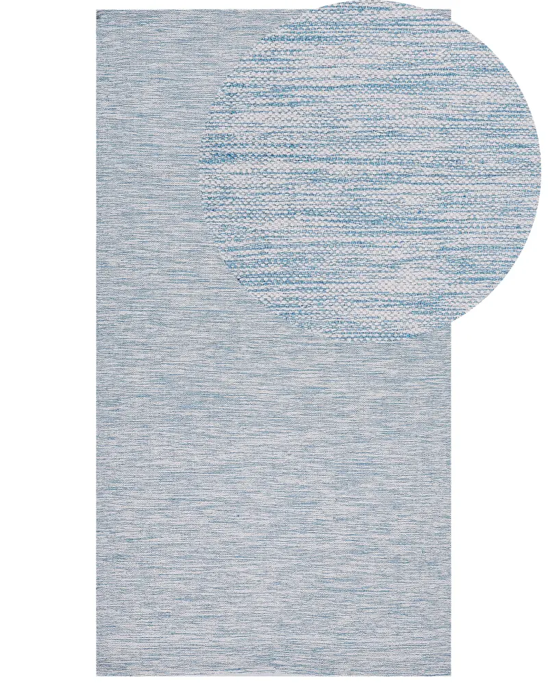 Alfombra de algodón azul claro 80 x 150 cm DERINCE