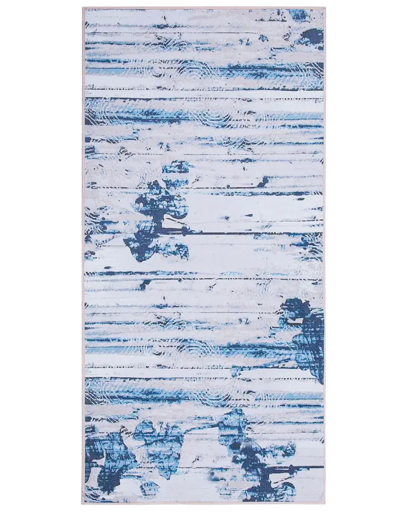 Alfombra azul/beige 80 x 150 cm BURDUR