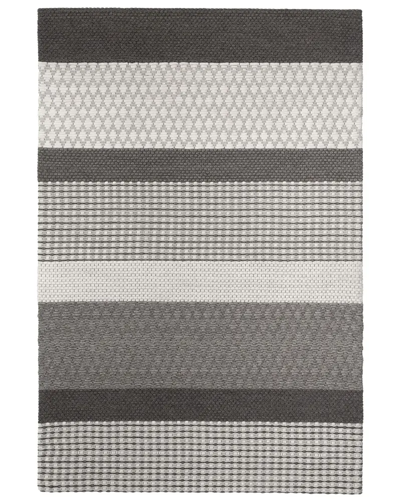 Alfombra de lana gris/blanco 160 x 220 cm AKKAYA