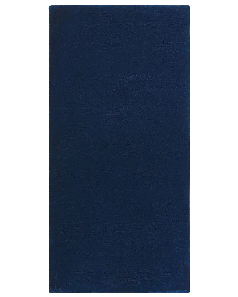 Alfombra de viscosa azul marino 80 x 150 cm GESI II