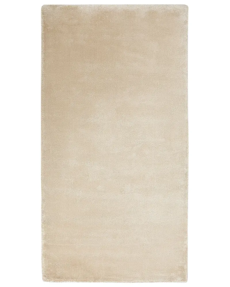 Alfombra de viscosa beige 80 x 150 cm GESI II