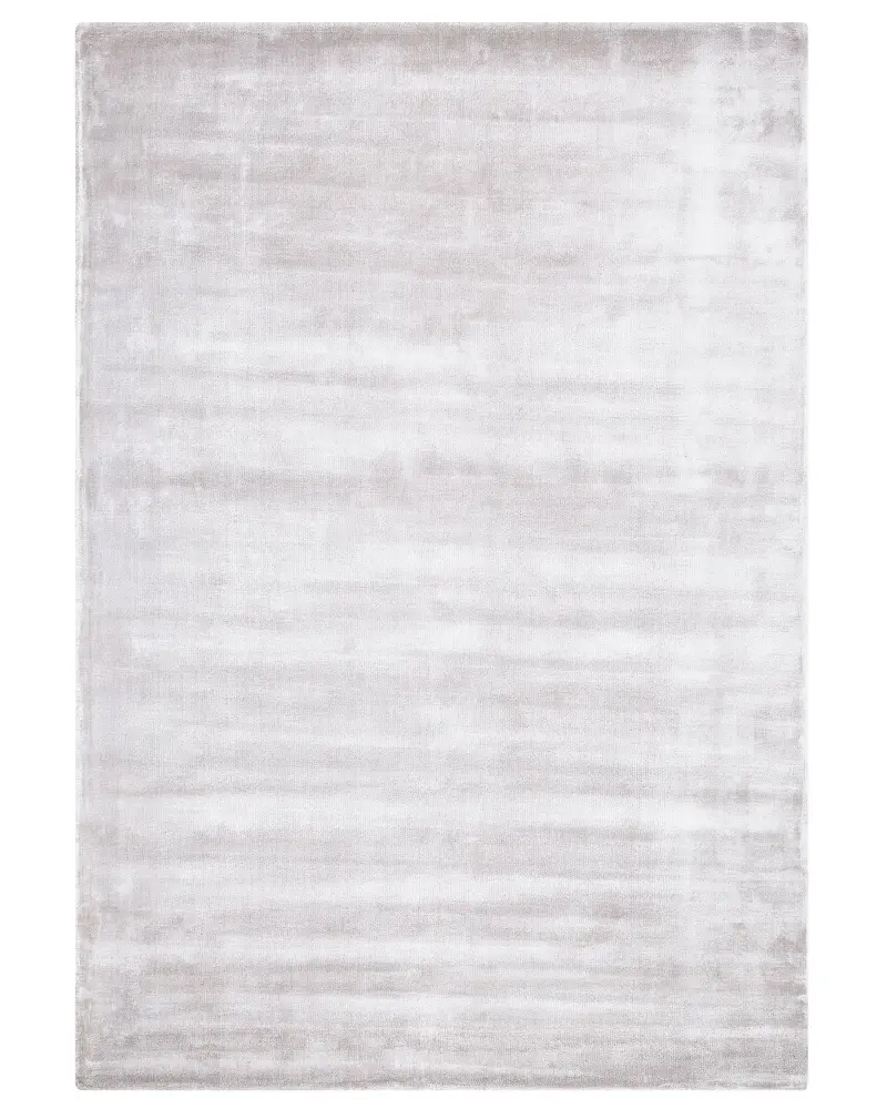 Alfombra de viscosa gris claro 140 x 200 cm GESI II
