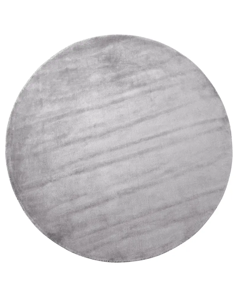 Alfombra de viscosa gris claro ⌀ 140 cm GESI II