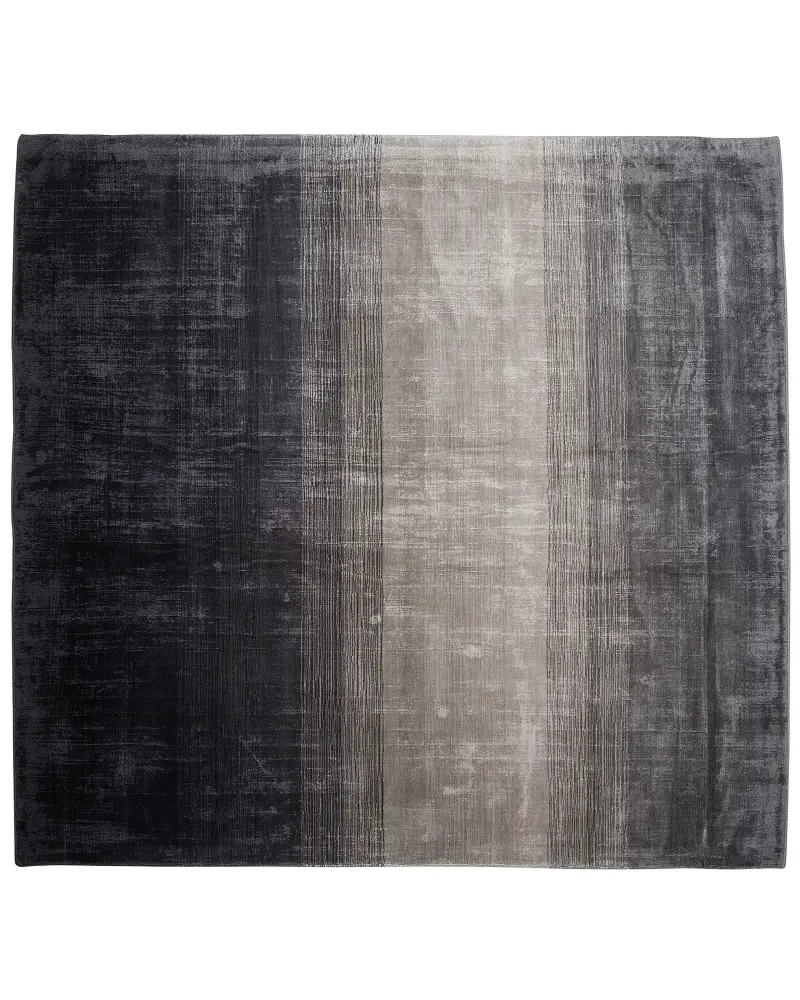 Alfombra de viscosa negro/gris 200 x 200 cm ERCIS