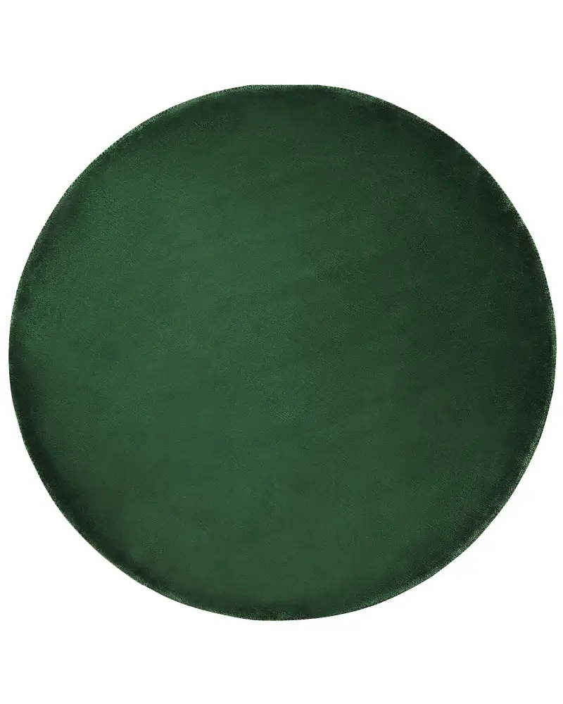 Alfombra de viscosa verde esmeralda ø 140 cm GESI II