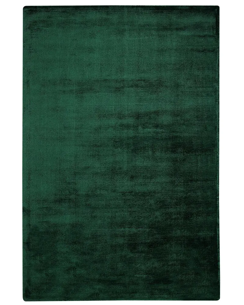 Alfombra de viscosa verde oscuro 140 x 200 cm GESI II