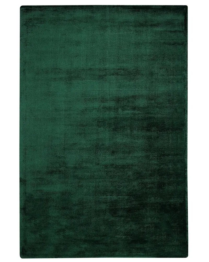 Alfombra de viscosa verde oscuro 160 x 230 cm GESI II