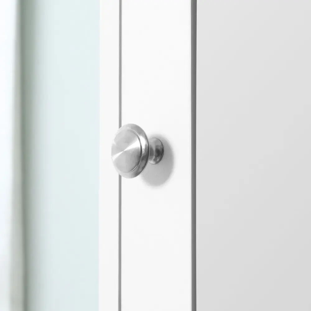 Armario alto de baño Onnie Kleankin 2 estantes + 2 puertas blanco 180x30x28 cm