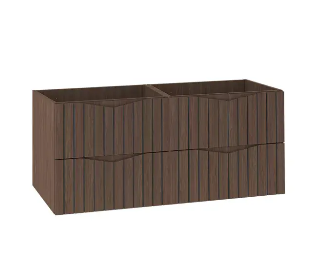 Armario de Lavabo Mueble bajo lavabo 120cm Siena madera y negro