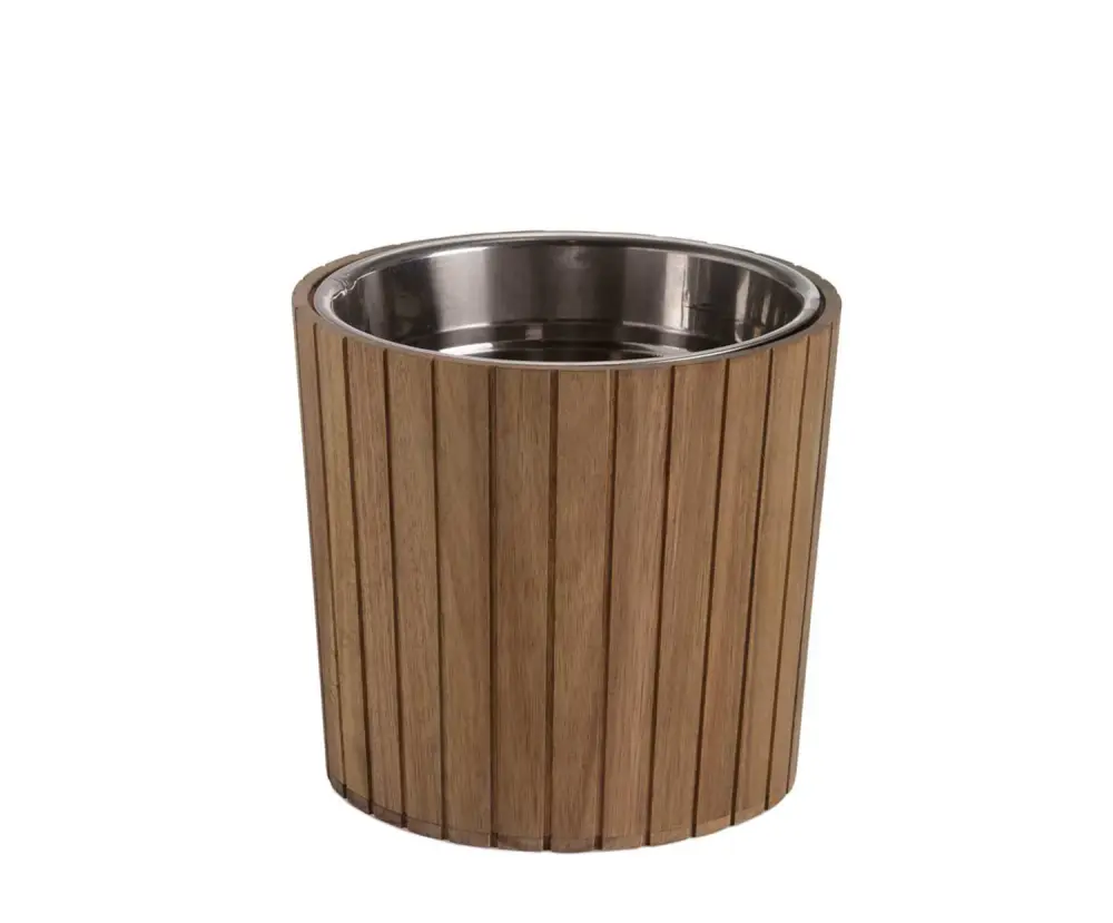 CUBITERA ACACIA/INOX 21:5X19:5CM