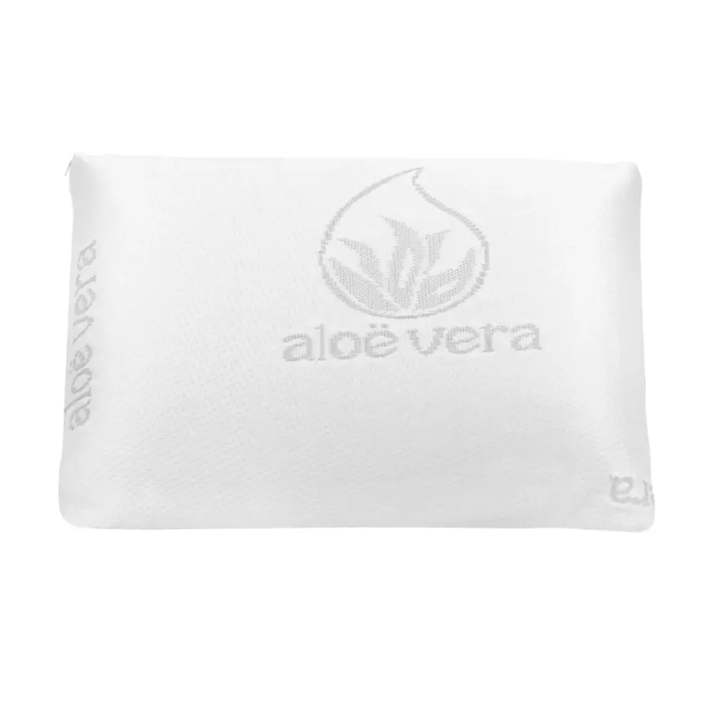 Almohada de viaje viscoelástica con tejido de Aloe Vera para Alivio del Dolor de Cuello