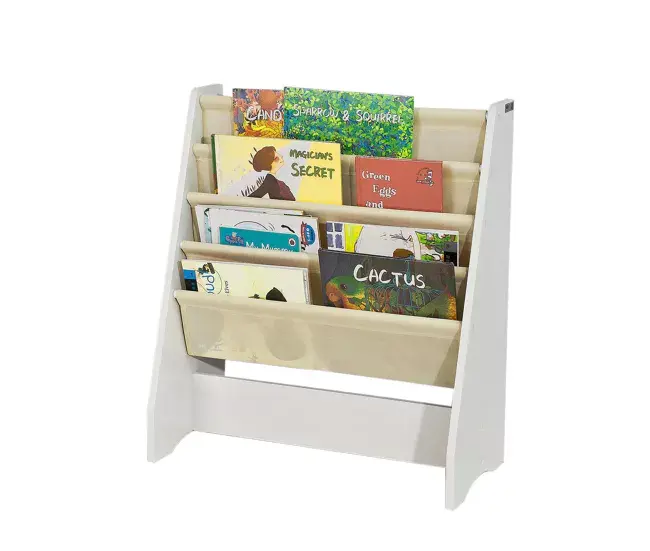 Librerí Infantil para Niños con 4 Estanterías, Estanterí Regular Infantil FRG225-W SoBuy ES