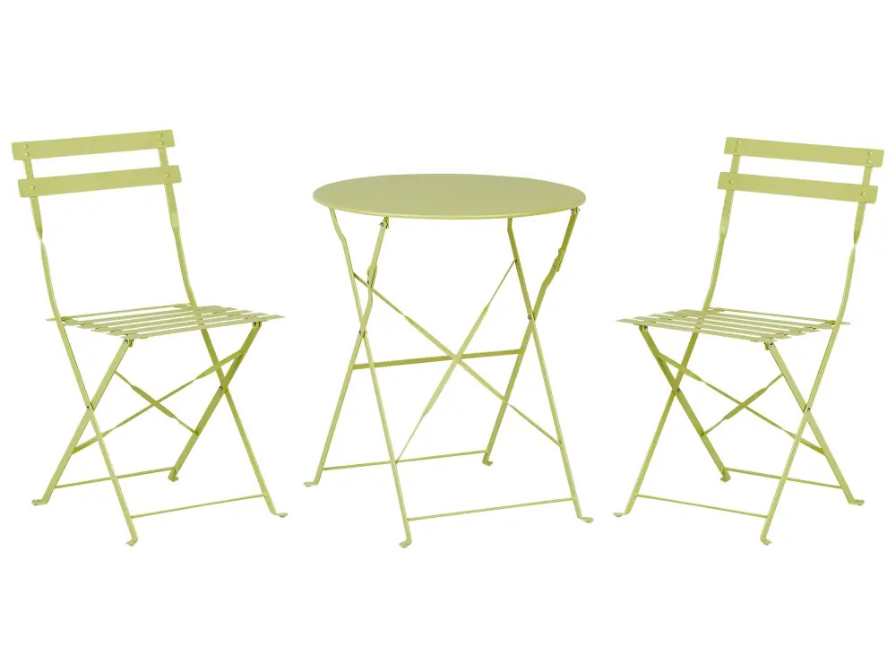Steel Garden Bistro Set Lime Green FIORI
