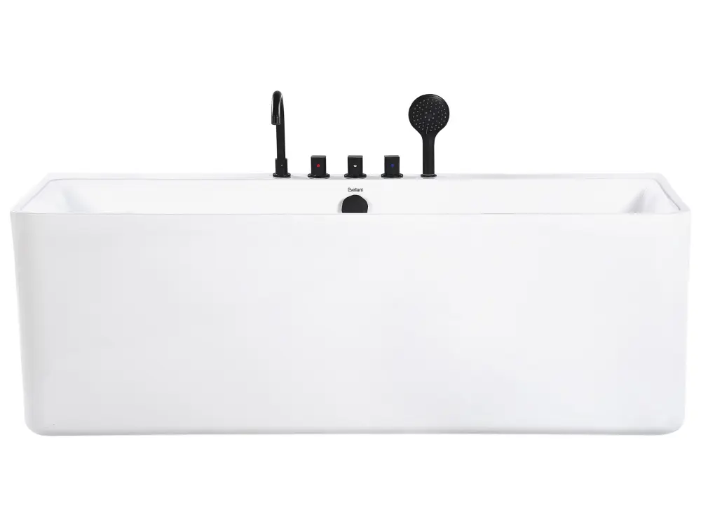 Bañera de acrílico blanco/negro 170 x 75 cm QUATRE