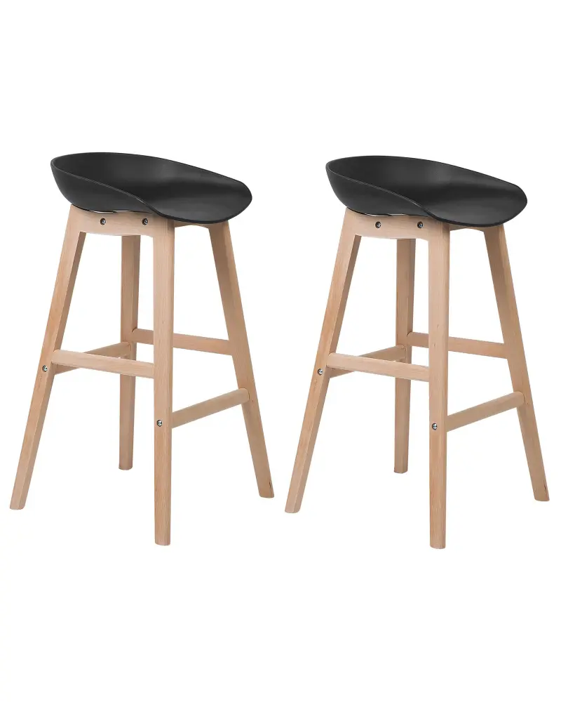 Bar Chair Set 2 Black MICCO