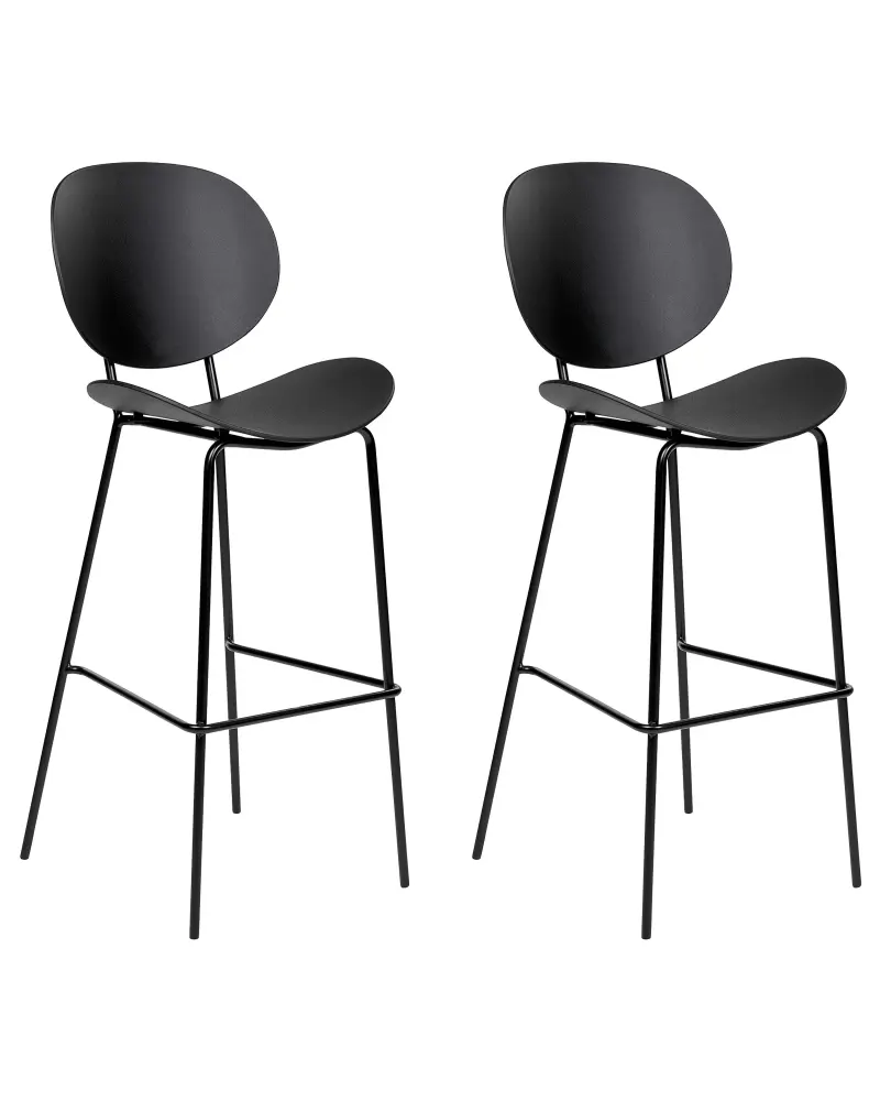 Bar Chair Set 2 Black SHONTO