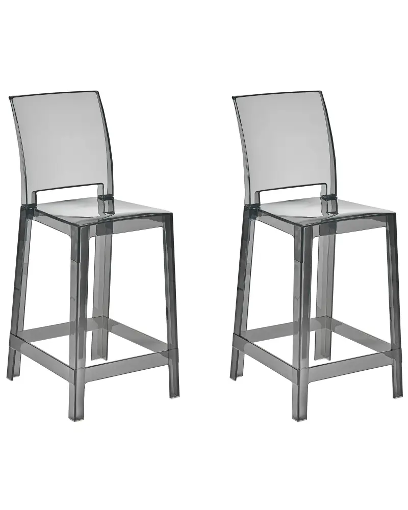 Bar Chair Set 2 Black WELLINGTON