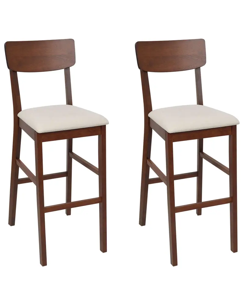 Bar Chair Set 2 Dark Wood AMBLER