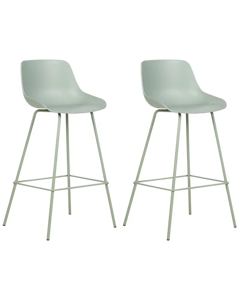 Bar Chair Set 2 Light Green EMMET