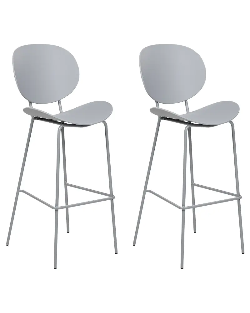 Bar Chair Set 2 Light Grey SHONTO