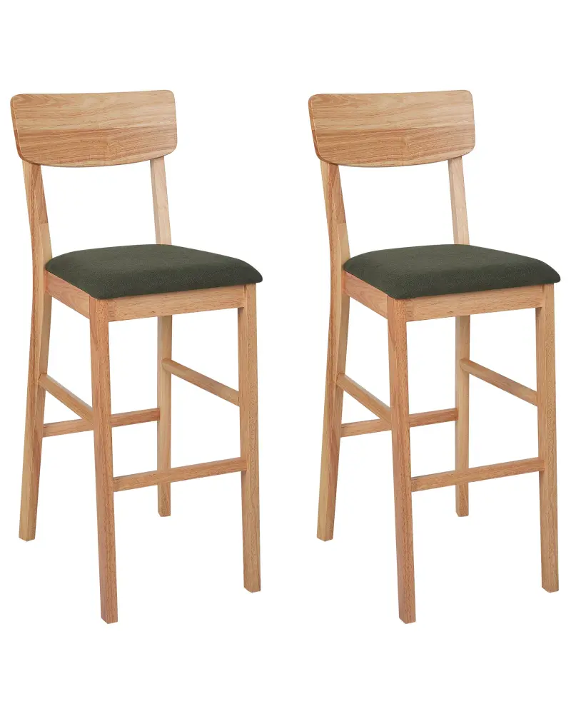 Bar Chair Set 2 Light Wood AMBLER