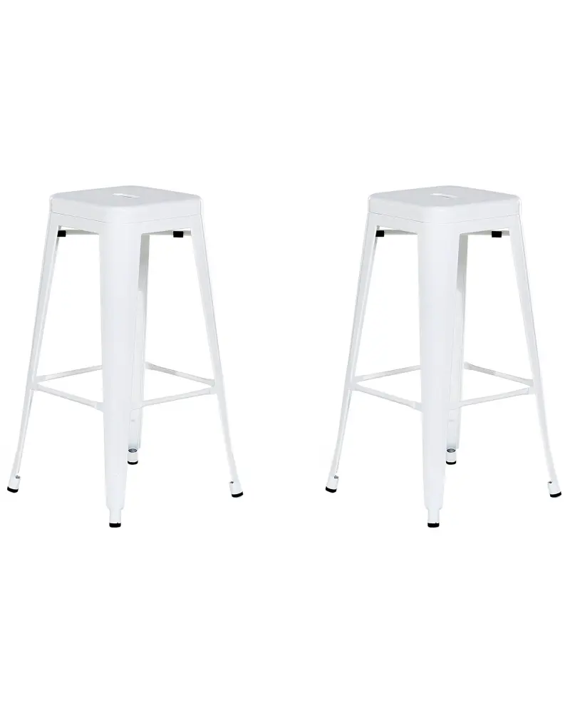 Bar Chair Set 2 White CABRILLO