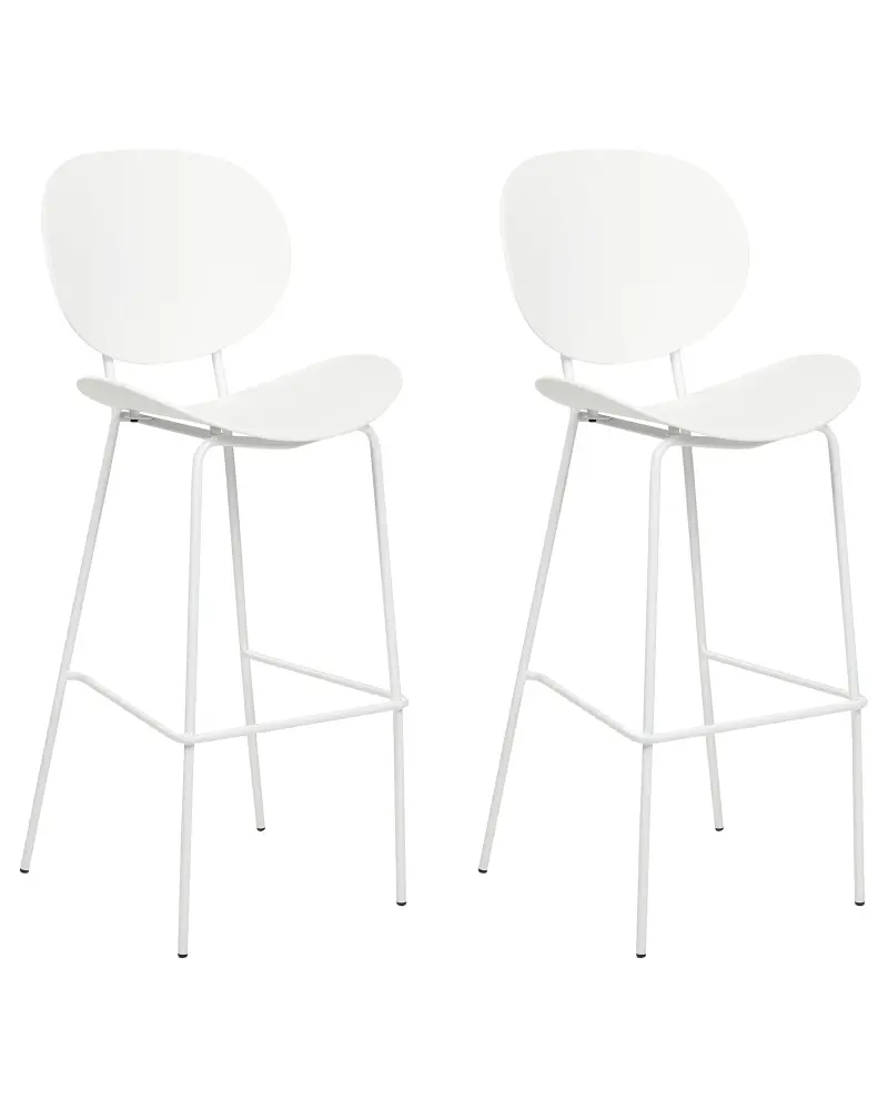 Bar Chair Set 2 White SHONTO