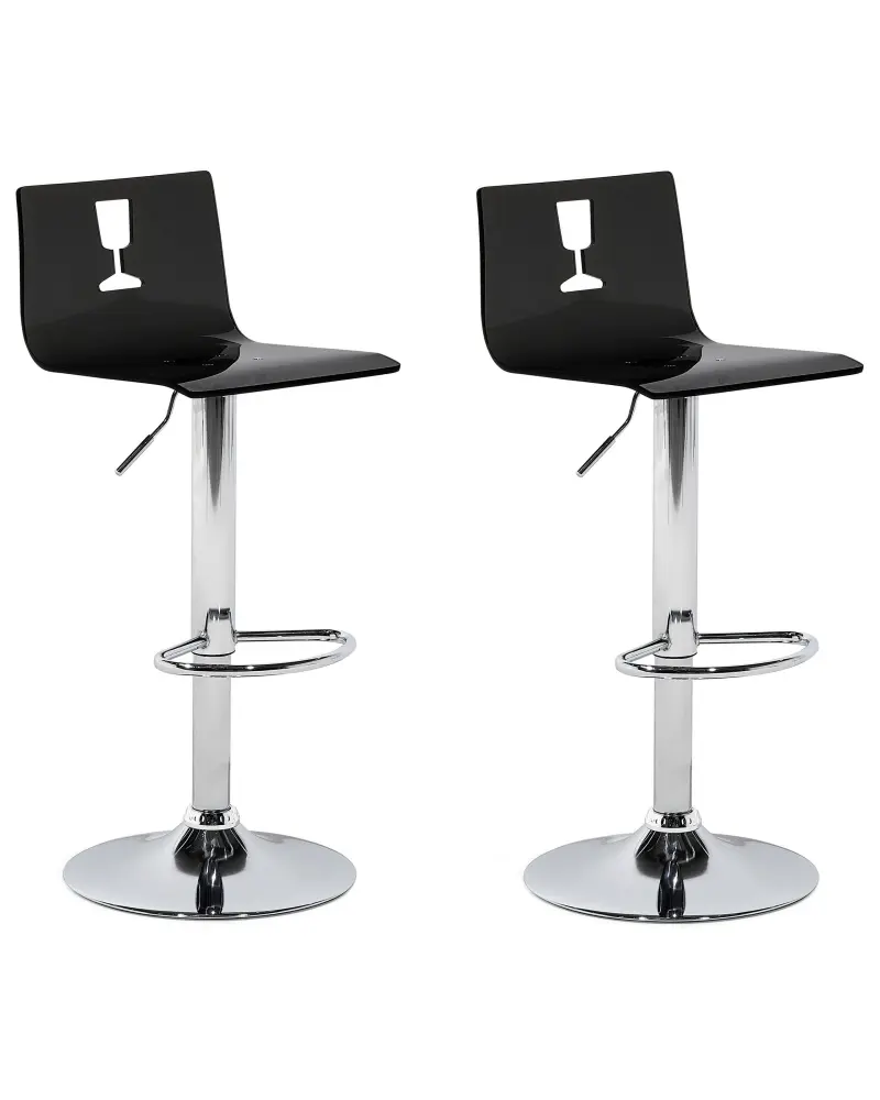 Swivel Stool Swivel Set 2 Black BUSAN