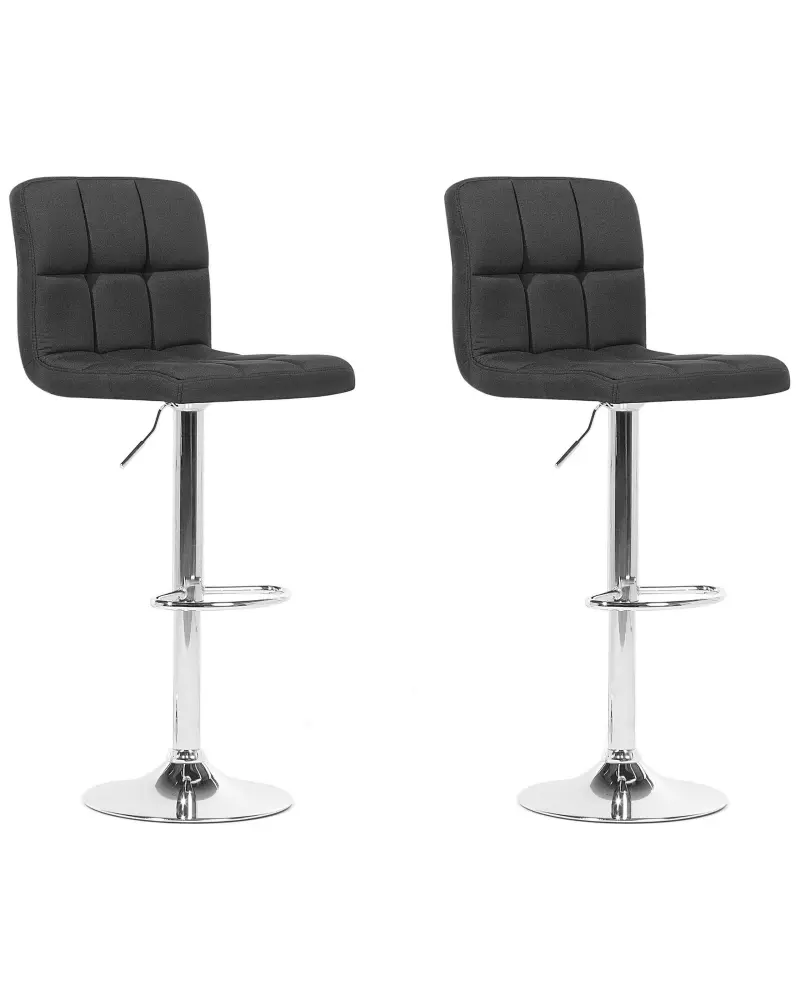 Swivel Stool Swivel Set 2 Black MARION