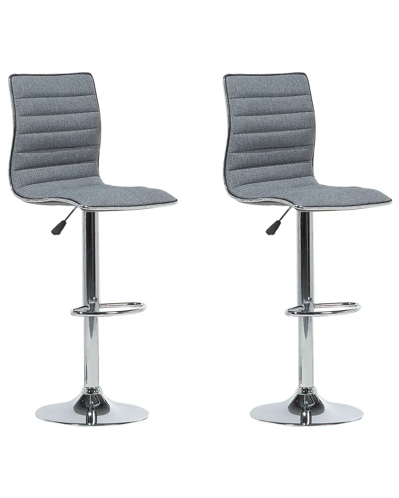 Swivel Stool Swivel Set 2 Grey LUCERNE