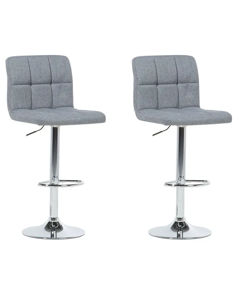 Swivel Stool Swivel Set 2 Light Grey MARION