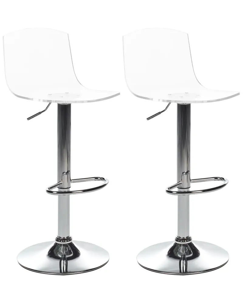 Swivel Stool Swivel Set 2 Transparent IMOLA