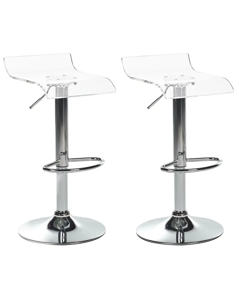 Swivel Stool Swivel Set 2 Transparent NEUM