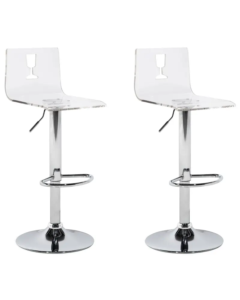Swivel Stool Swivel Set 2 White BUSAN