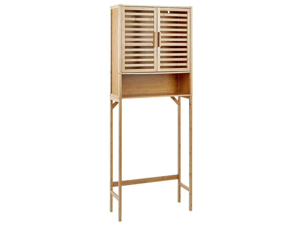Bamboo Over Washer Cabinet Light Wood OKARCHE