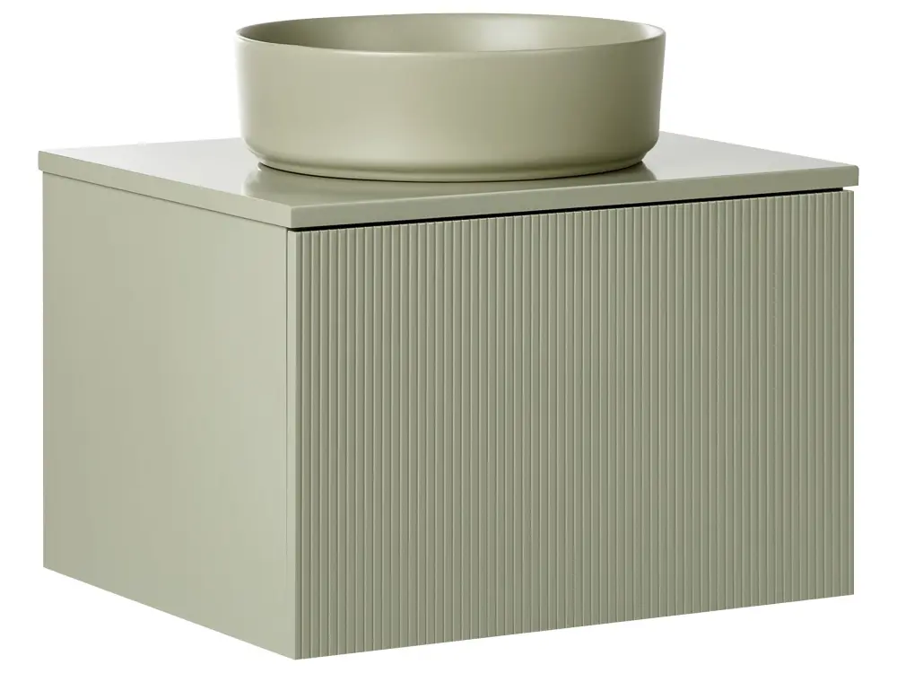 Bathroom Wall Mounted Cabinet Basin 60 x 52 cm Green ALZIRA/UTIEL